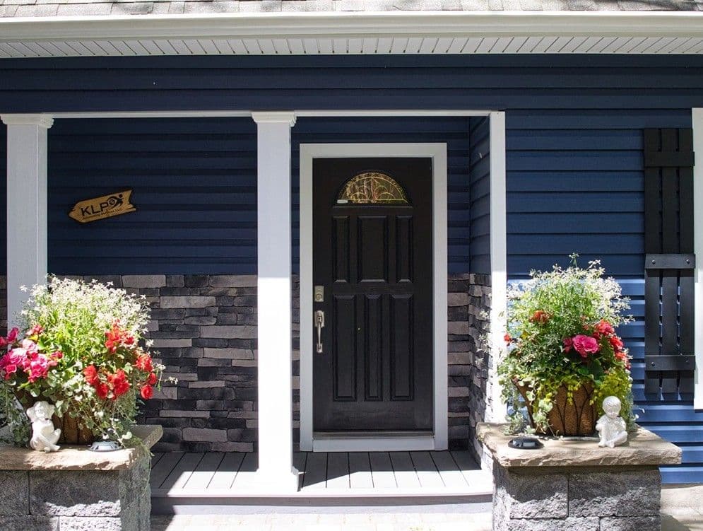 black front entry door