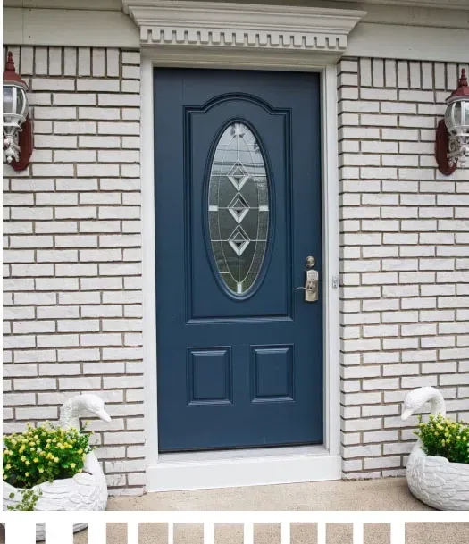 blue entry door